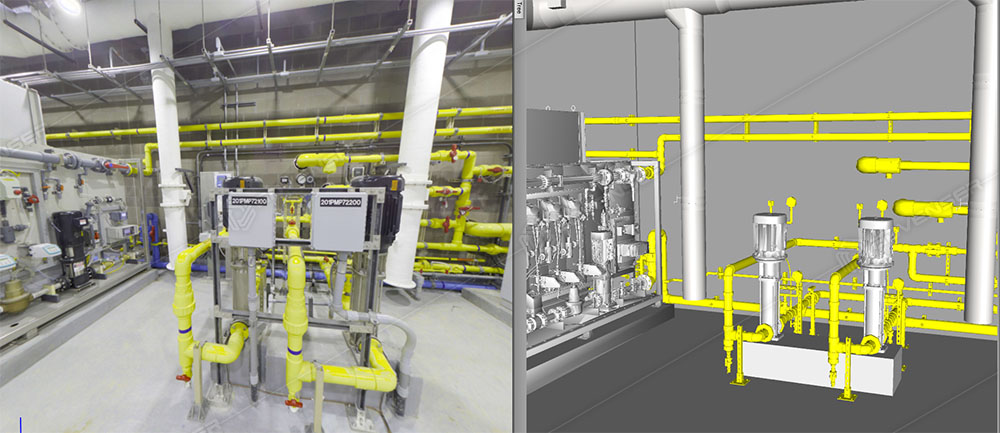 Point cloud to BIM for an industrial project
