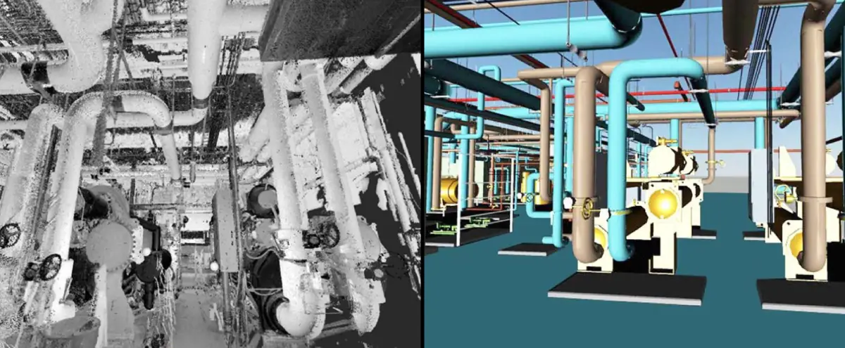 MEP Point Cloud to BIM Modeling